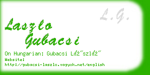 laszlo gubacsi business card